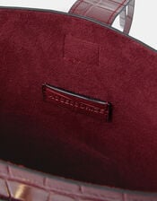 Faux Croc Bucket Bag, , large