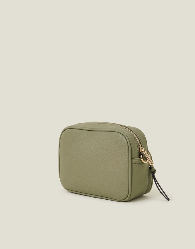 Dina Double Zip Crossbody Bag, Green (KHAKI), large