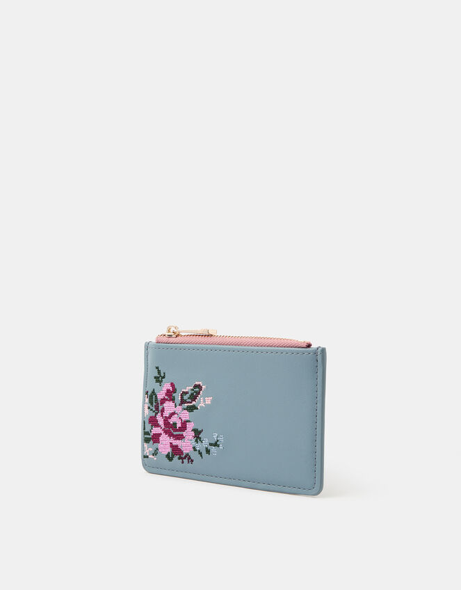 Cross Stitch Flower Cardholder, , large