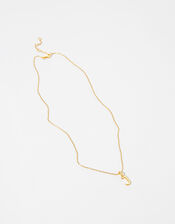 Gold Vermeil Initial Pendant Necklace - J, , large