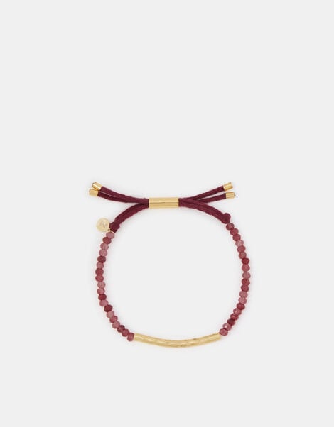 14ct Gold-Plated Quartz Beaded Friendship Bracelet, , large