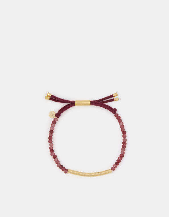 14ct Gold-Plated Quartz Beaded Friendship Bracelet, , large