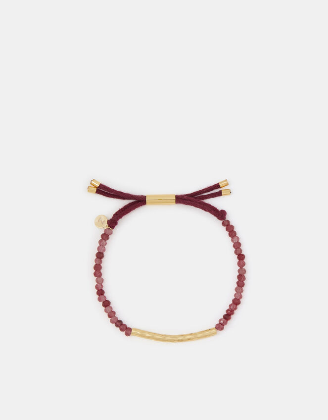 14ct Gold-Plated Quartz Beaded Friendship Bracelet, , large