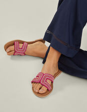 Embellished Cut-Out Slide Sandals Pink, Pink (PINK), large