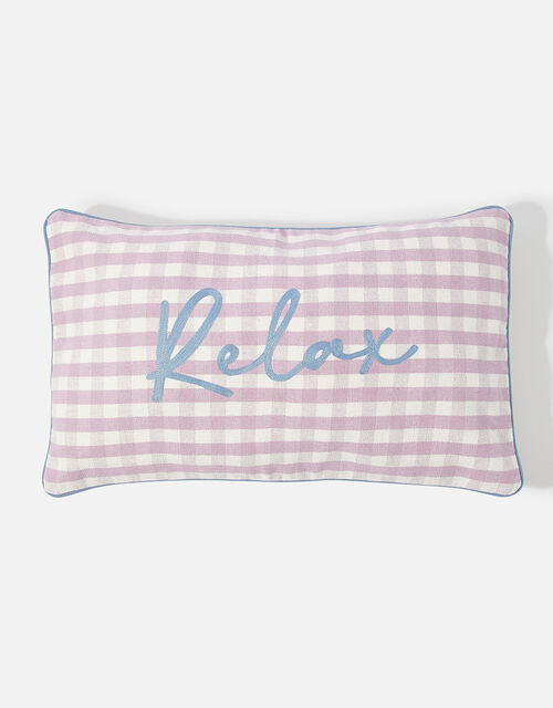 Relax Gingham Rectangle Cushion Cover, , large