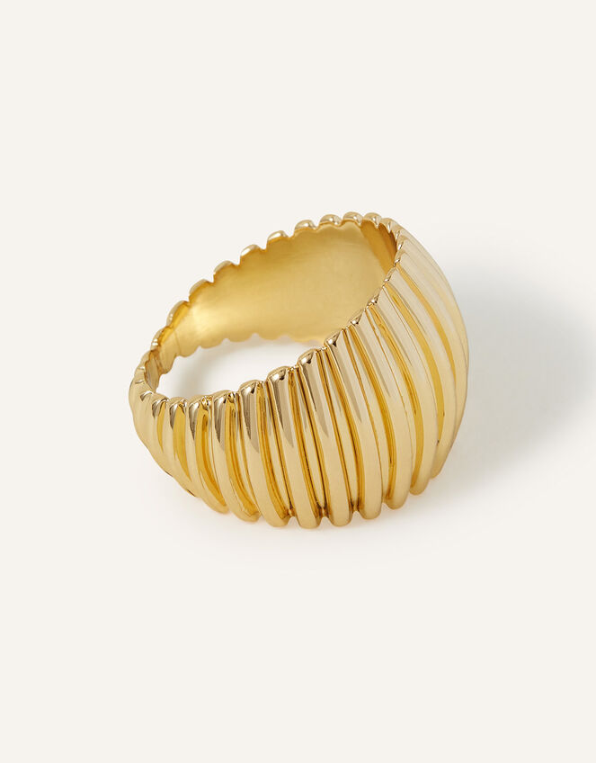 Chunky Ridged Ring, Gold (GOLD), large