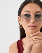 Rimless Charm Sunglasses, , large