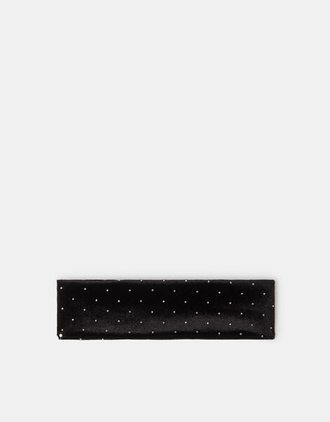 Rhinestone Velvet Bando Headband, , large