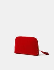 Embellished Cherry Velvet Pouch, , large