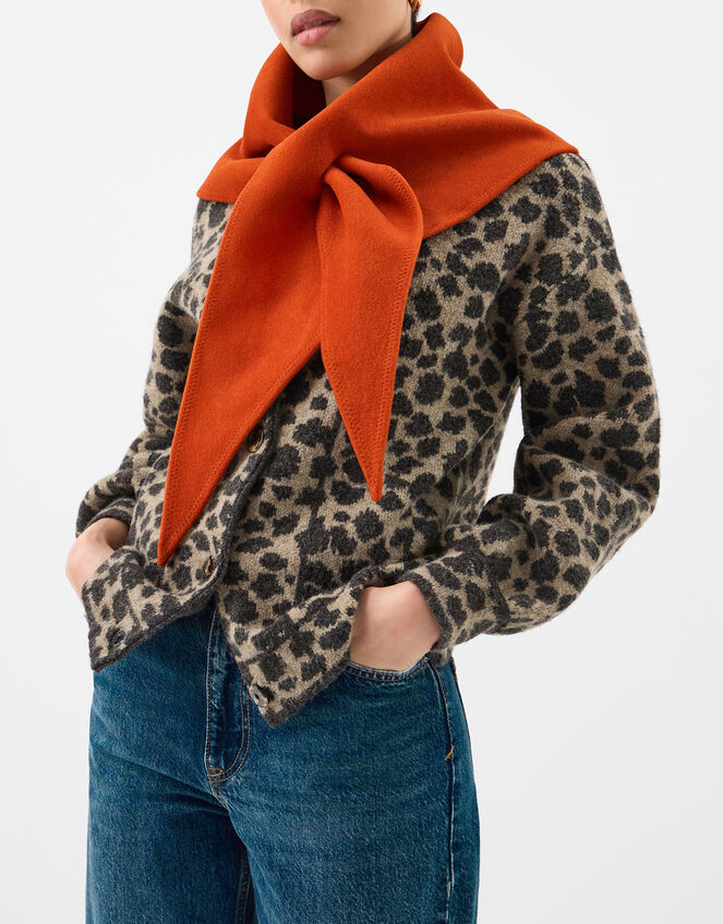 Large Knitted Triangle Scarf, , large