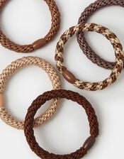 5-Pack Cord Hair Bands, , large