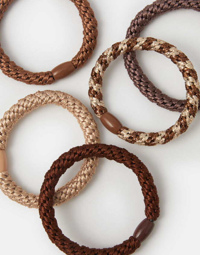 5-Pack Cord Hair Bands, , large
