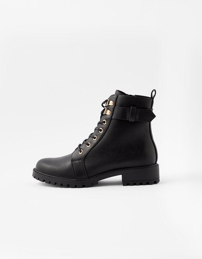 Lace-Up Boots, Black (BLACK), large