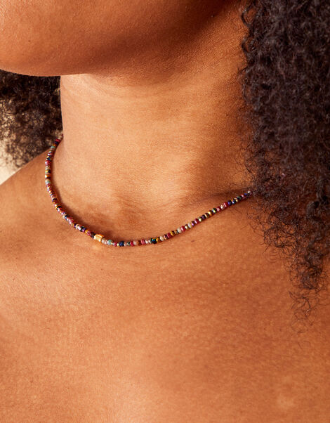 Gold-Plated Beaded Necklace, , large