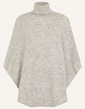 Cosy Knit Poncho, Grey (GREY), large