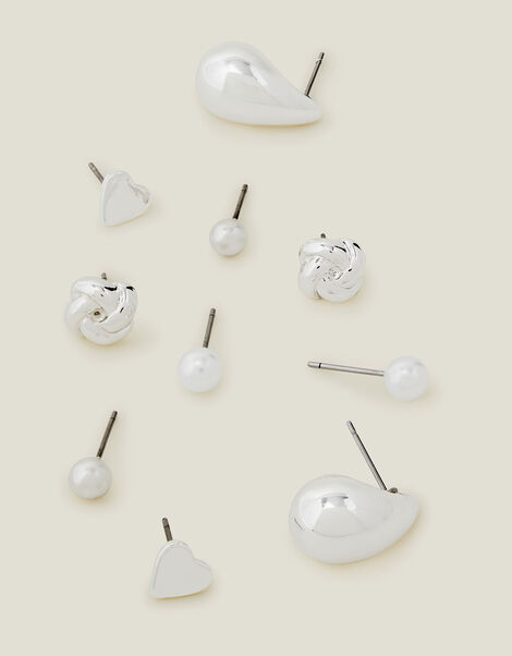 5-Pack Knot Stud Earrings, , large