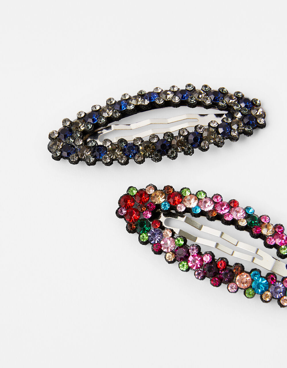 Black and Rainbow Gem Hair Clips Hair clips Accessorize Global