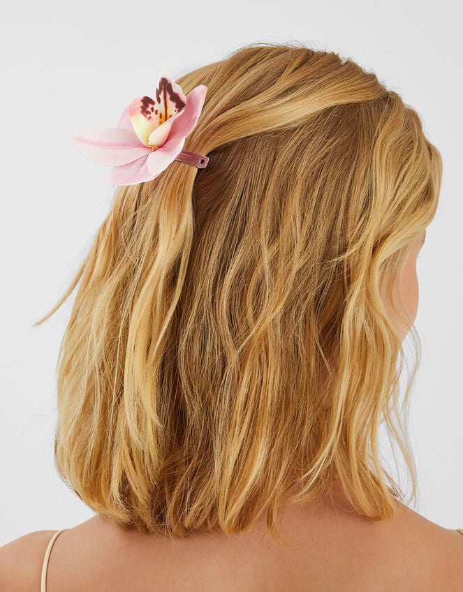 Orchid Flower Hair Clip, , large