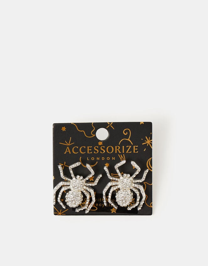 Halloween Spider Stud Earrings, , large