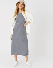 Stripe Jersey Vest Dress, Blue (NAVY), large