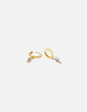 Gold Vermeil Lightning Bolt Hoops, , large