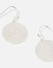 Filigree Short Drop Earrings, Silver (SILVER), large