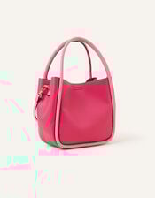 Contrast Pipe Handheld Bag, Pink (PINK), large
