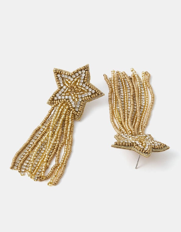 Beaded Shooting Star Drop Earrings, , large
