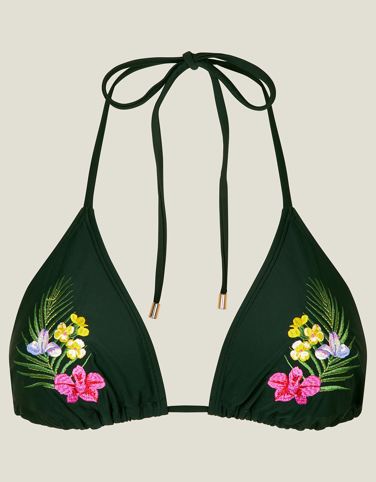 Flower embroidered swimsuit hotsell