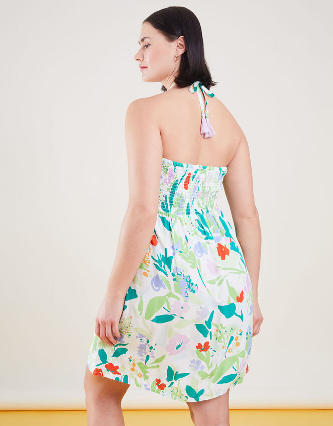 Abstract Floral Print Bandeau Dress, Multi (BRIGHTS-MULTI), large