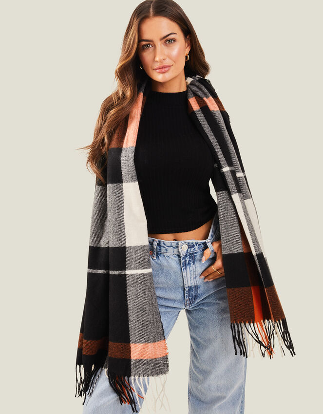 Seville Check Blanket Scarf, , large