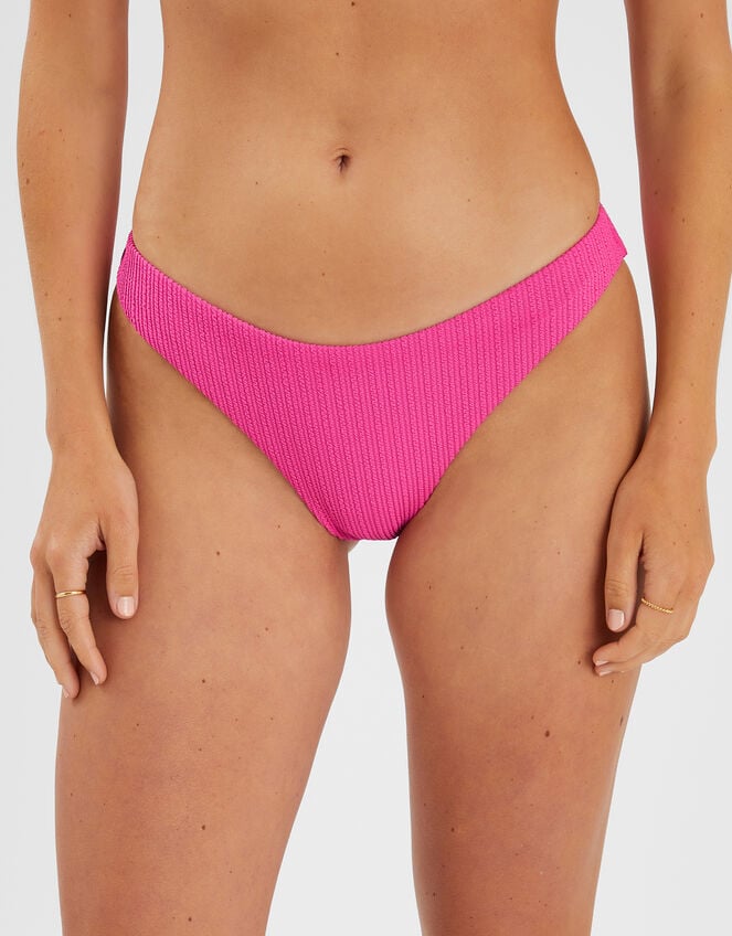 Textured Bikini Bottoms, Pink (PINK), large