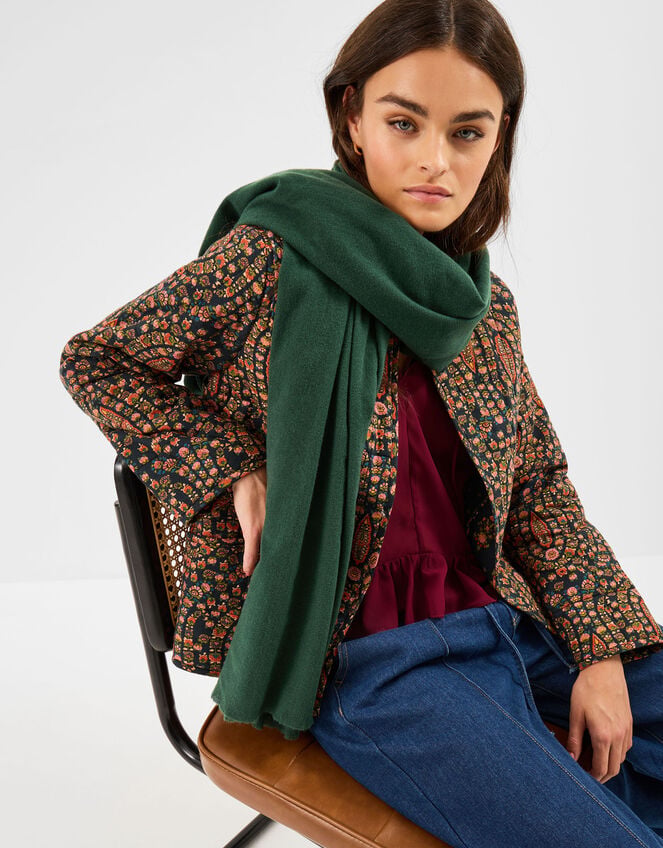Grace Super-Soft Blanket Scarf, Green (GREEN), large