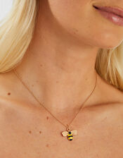 Bee Pendant Necklace, , large