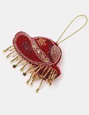 Beaded Cowboy Hat Christmas Tree Decoration, , large
