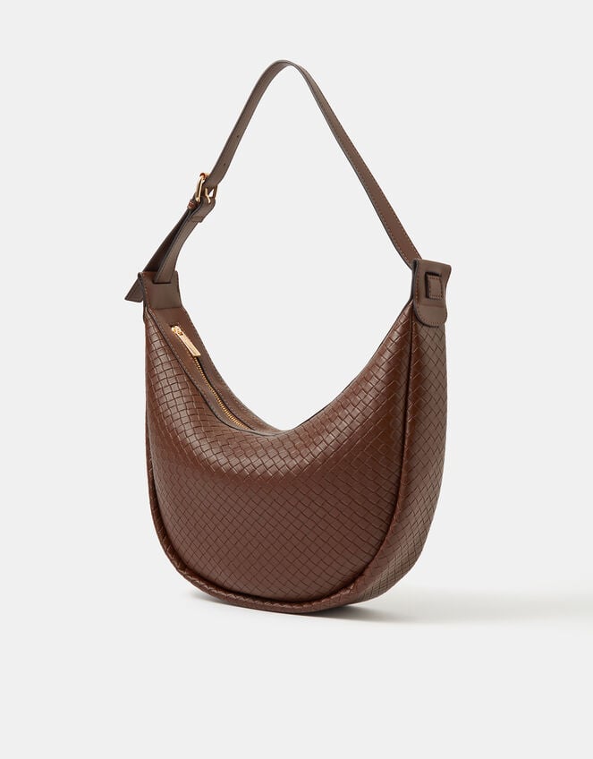Woven Scoop Shoulder Bag, , large