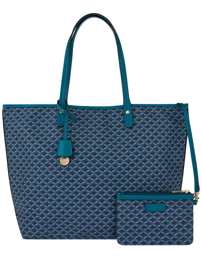 Geo Print Tote Bag, , large