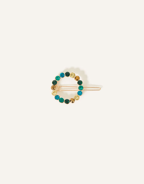 Circle Gem Hair Clip, , large