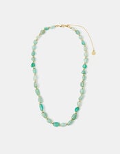 14ct Gold-Plated Aventurine Stone Necklace, , large