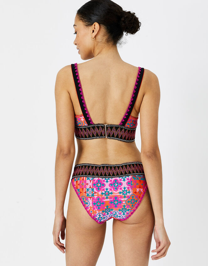 Heatwave Tile Elasticated Bikini Briefs, Multi (BRIGHTS-MULTI), large