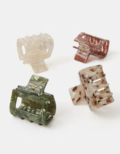 4-Pack Square Resin Claw Clips, , large