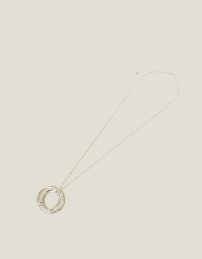 Long Circle Pendant Necklace, , large