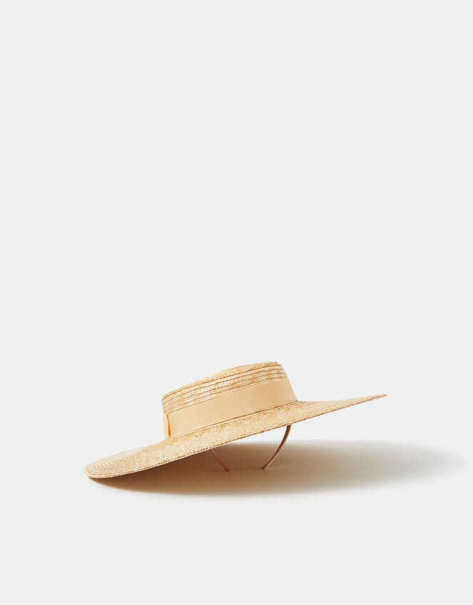 Straw Boater Fascinator, , large