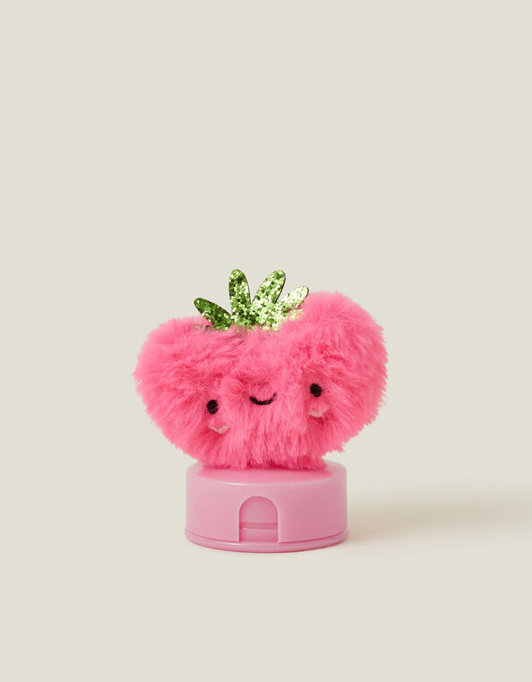 Girls Faux Fur Strawberry Pencil Sharpener, , large