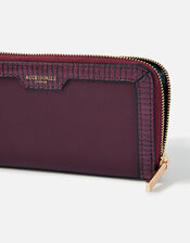 Large Trim Zip Around Purse, , large
