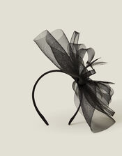 Mini Crin Fascinator, Black (BLACK), large