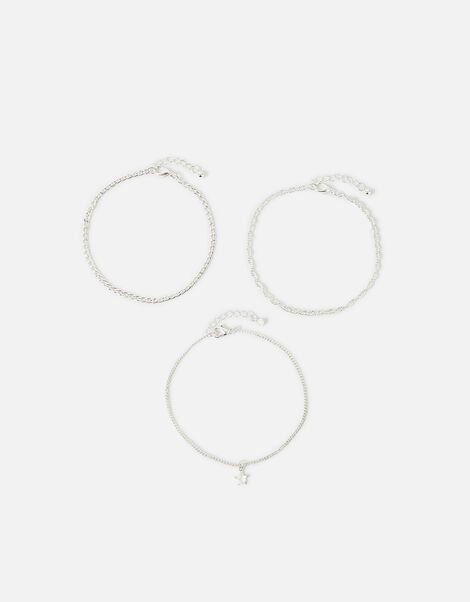 Star Chain Anklet Set of Three, , large