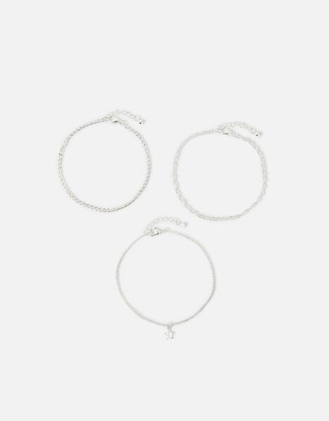 Star Chain Anklet Set of Three, , large