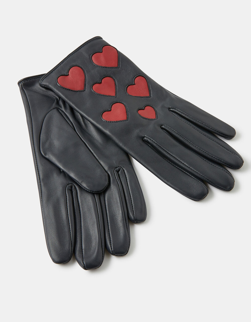 Love Heart Leather Gloves Black | Gloves | Accessorize UK