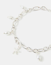 Shell & Pearl Charm Anklet, , large